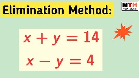 x+y=14, x-y=4 Solve by Elimination Method || x+y=14 x-y=4