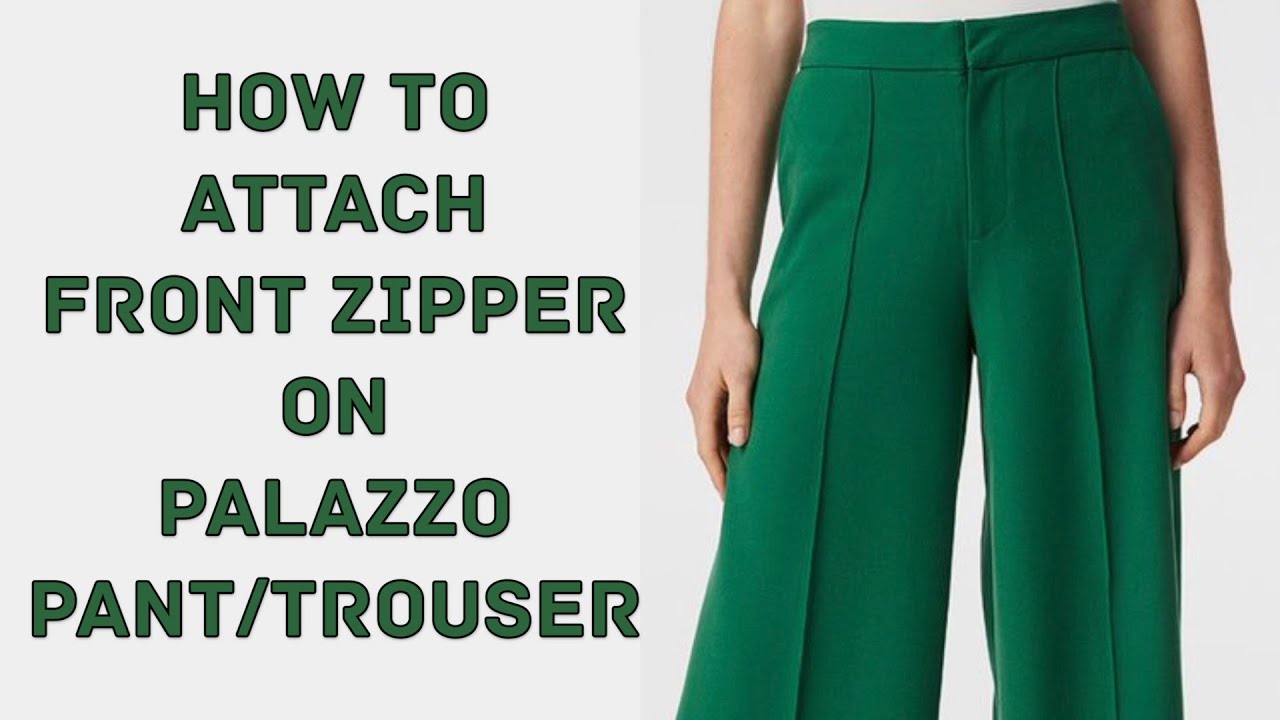 How to cut a palazzo pant with side zipper/ Best fit palazzo