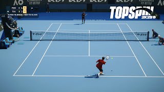 Top Spin 2K25 - Roger Federer Vs Francis Tiafoe - SUPER TIEBREAKER - Australian Open (PS5)
