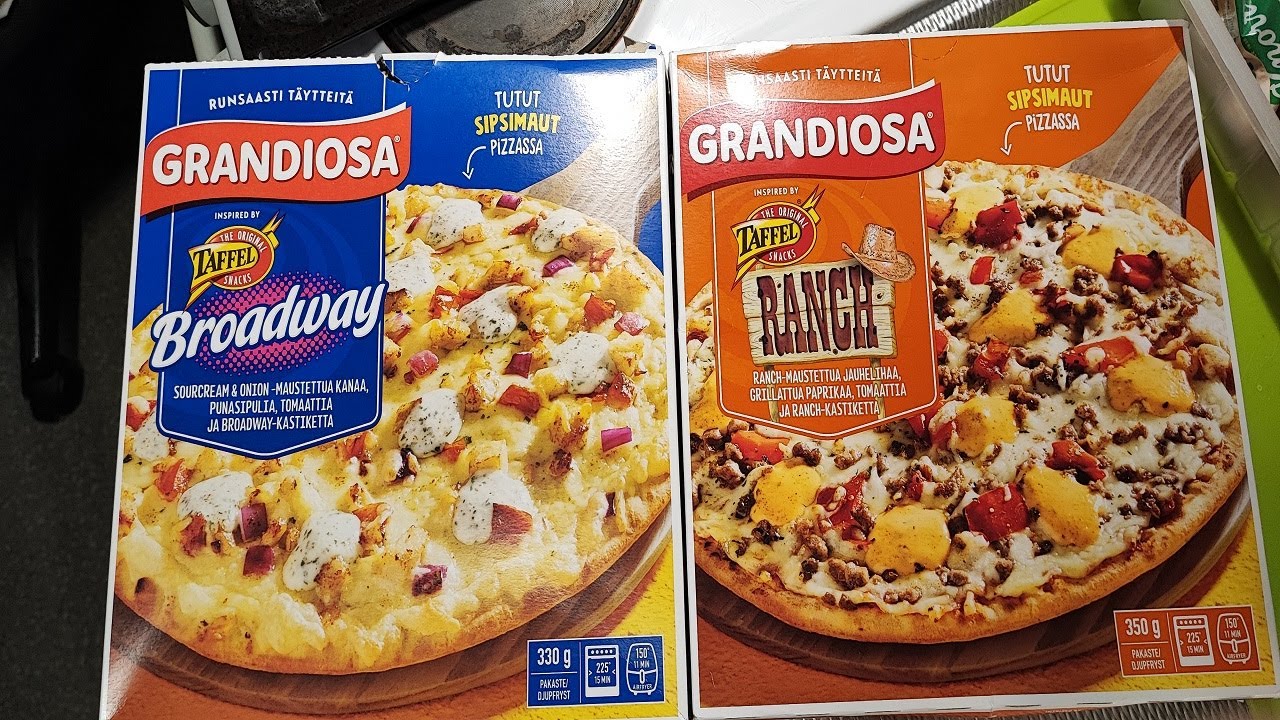 Testissä Grandiosa Taffel Pitsat