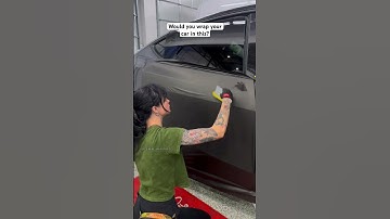 Would you wrap your car matte black? #wrapped #carwrap #tesla #cargirl