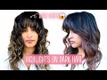 20 foil highlights on dark hair #highlightsondarkhair