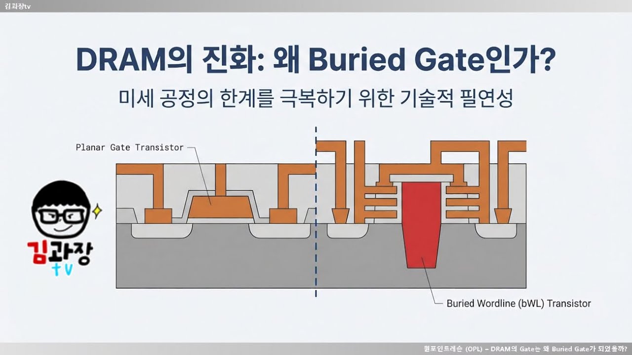 [원포인트레슨] DRAM의 Gate는 왜 Buried Gate가 되었을까? - YouTube