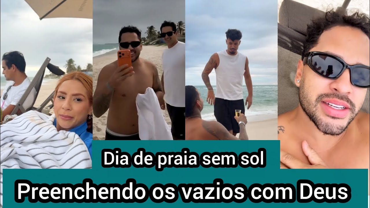 Lucas Guimarães diz que seu propósito com Deus está preenchendo vazios e curte praia mesmo sem sol