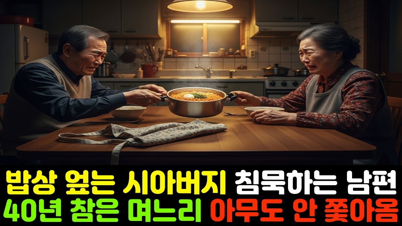 40년간 이름 한 번 불러주지 않던 시아버지가 떨리는 손으로 내민 불어터진 라면 한 그릇