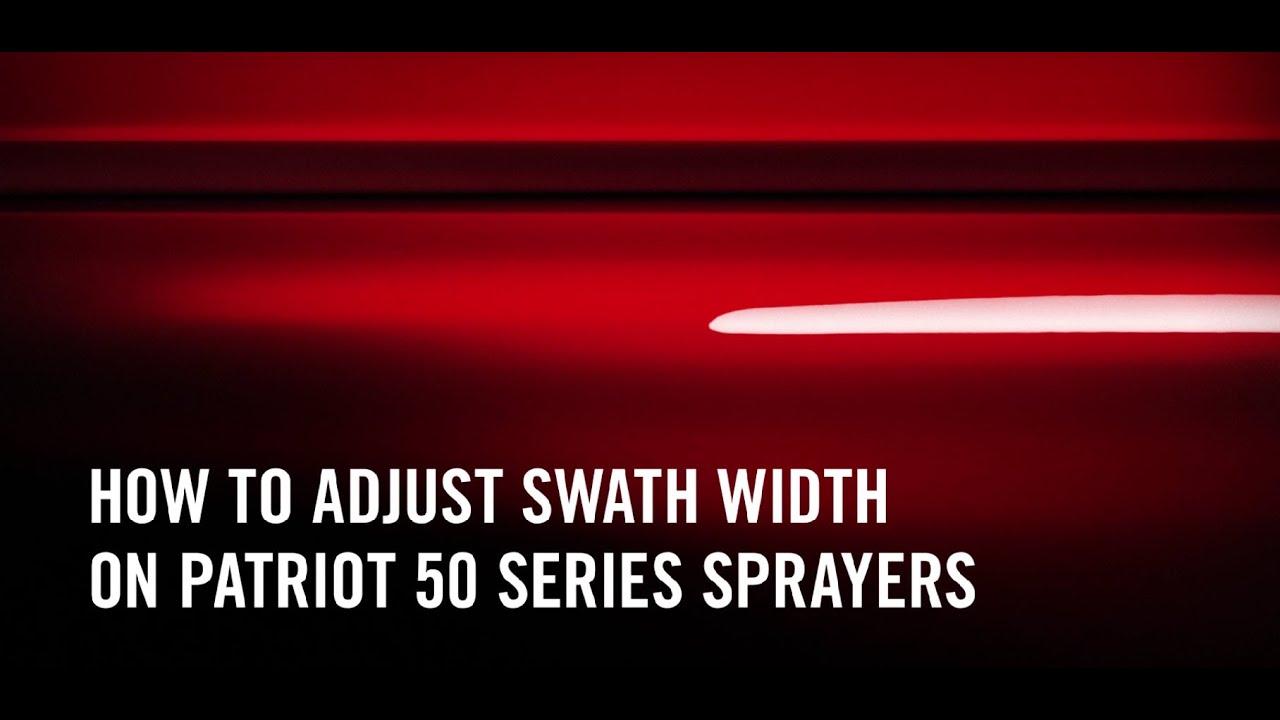 Adjusting Swath Width - YouTube