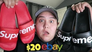 fake supreme slippers