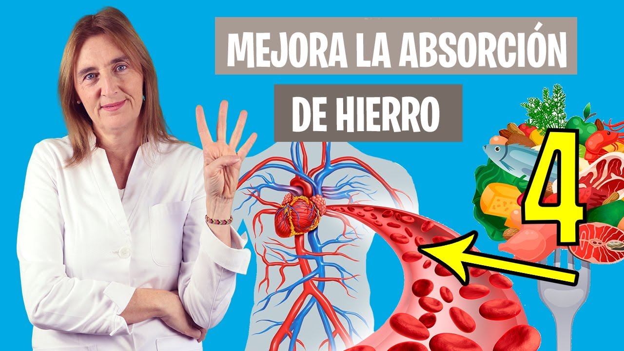 4 ALIMENTOS que IMPIDEN la ABSORCIÓN de HIERRO | Mejorar la absorción de hierro | Nutrición clínica