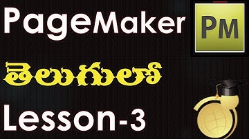 PageMaker File Menu Options Lesson 3 in Telugu