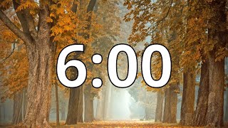 6 Minute Autumn/Fall  Countdown Timer With Music and Alarm (Simple Beep)