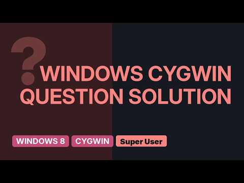 Permission denied when installing from Cygwin on Windows 8