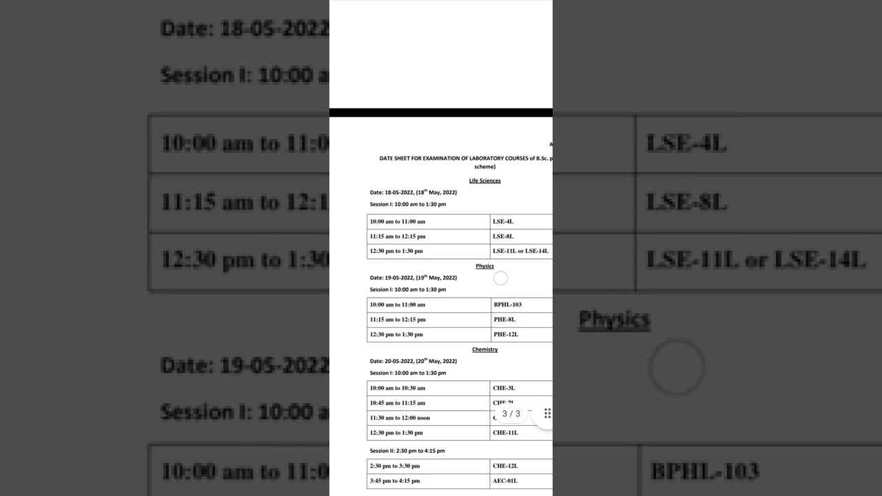 DATESHEET FOR IGNOU PRACTICAL EXAMS 2022
