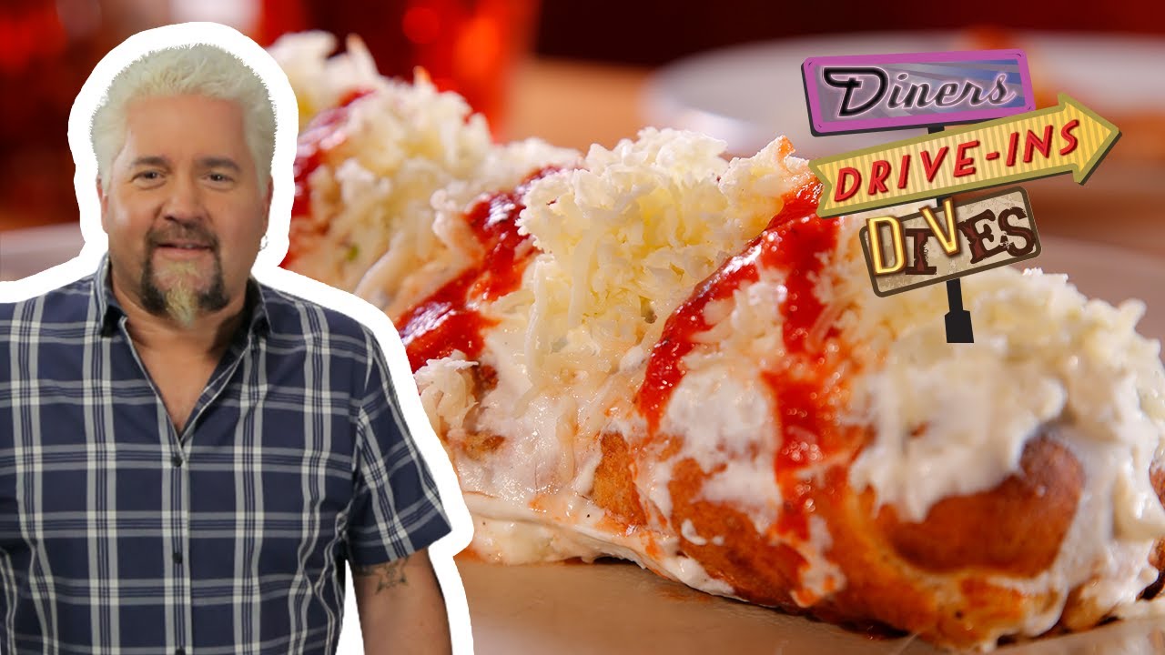 Guy Fieri Tries Balkan-Style Stuffed Pizza | Diners, Drive-Ins and Dives | Food Network