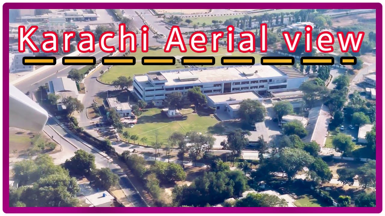 Jinnah international airport landing || Beautiful aerial view of karachi 2023
