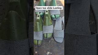 Open Toe Slide Lasting handcraftedshoes shoemaking handmadeseller shoeproduction