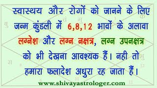 6 8 12 Trik Bhav Astrology | MEDICAL ASTROLOGY स्वास्थ्य (रोग विचार)  त्रिक भाव - Hindi