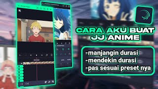 CARA BUAT JJ ANIME || VIDEO ANIME PAS SAMA PRESET NYA - Tutorial Alight Motion