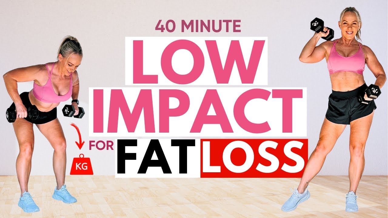 40 min Low Impact FAT BURNING Workout | NO JUMPING | Full Body - YouTube