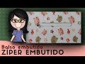 Zíper embutido no bolso embutido | acabamento perfeito