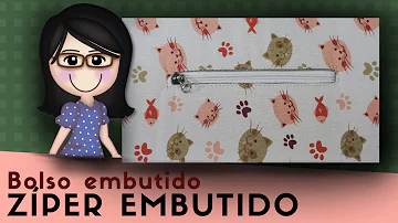 Como se coloca zíper embutido?
