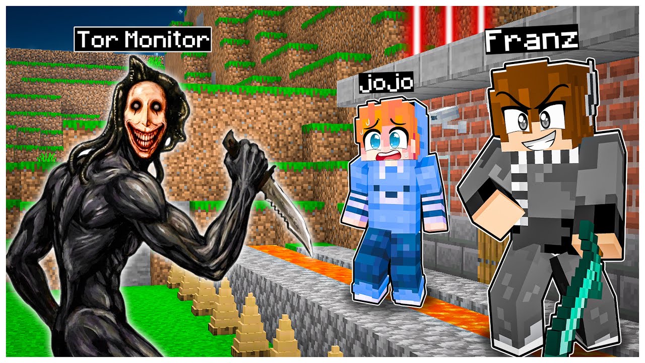 FRANZ & JOJO MEMBUAT RUMAH AMAN ANTI HANTU TOR MONITOR JAHAT di MINECRAFT!