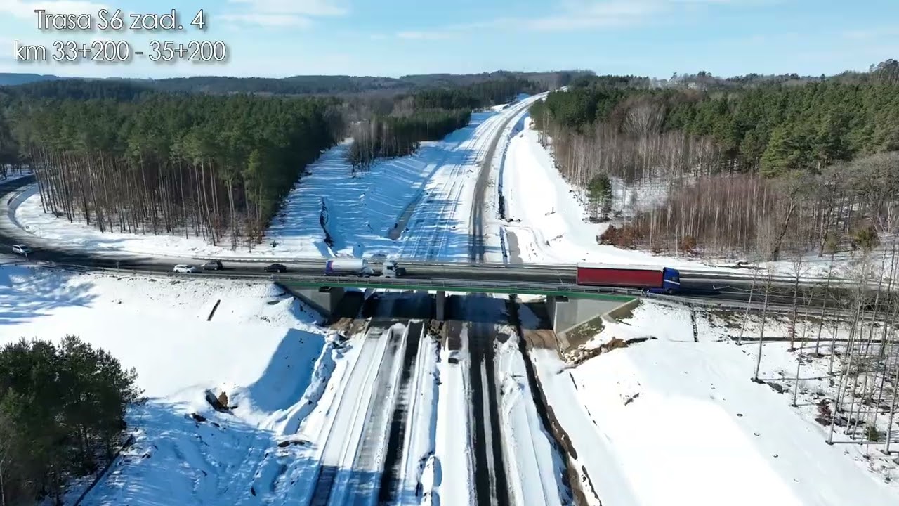 S6Z4 - 2026-02 - Widok na Trasę Główną od km 29+200 do 39+600