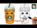 How to Draw a Starbucks Fall Frappuccino 🍁 FAN Inspired ❤️