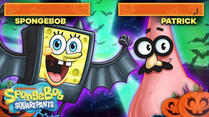 SpongeBob Halloween Fight Scenes with HEALTHBARS 🎃 | @SpongeBobOfficial