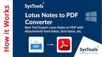 NSF to PDF Converter Tool by SysTools | Convert Lotus, IBM, and HCL Notes NSF File to MBOX Format
