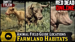 Red Dead Online Animal Field Guide All Farmland Habitat Location RDR2