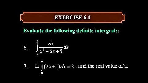 Definite Integration - Class 12 - Maharashtra Board - SYJC - HSC - Ex. 6.1 Qs. 6 and 7