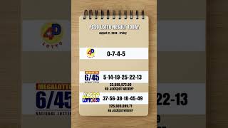 Lotto Result Today 9pm Draw August 21, 2026 #lotto  #lottoresulttoday #6/58 #6/45 #9pmlottoresult