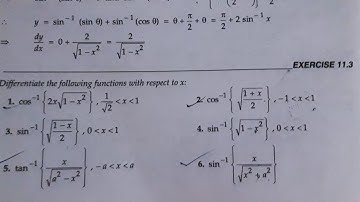 Differentiation Exercise 11.3(Lec-5) #mathematics #differentiation