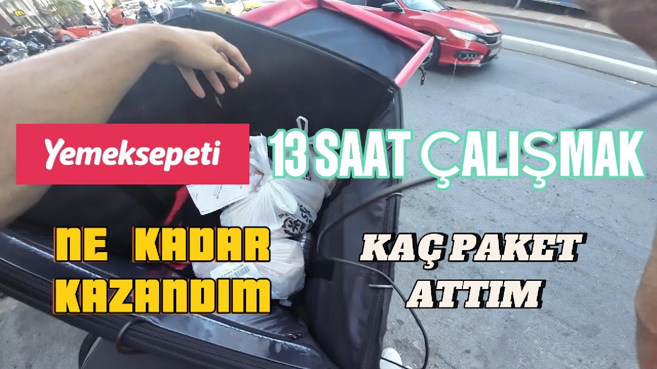 KURYESEL VLOG 1 | YEMEKSEPETİ | 13 SAATTE NE KADAR KAZANDIM | KAÇ PAKET GÖTÜRDÜM?