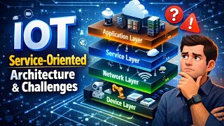Explain IoT service-oriented architecture and challenges.