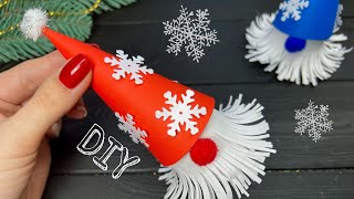 DIY Paper Gnomes Гном из бумаги своими руками Новогодний декор