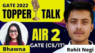 AIR2 | Bhawna Chelani | GATE CSE 2022 Honest Interview