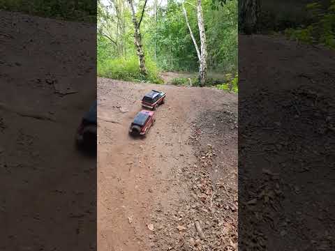 traxxas trx-4 scrambling up hill.