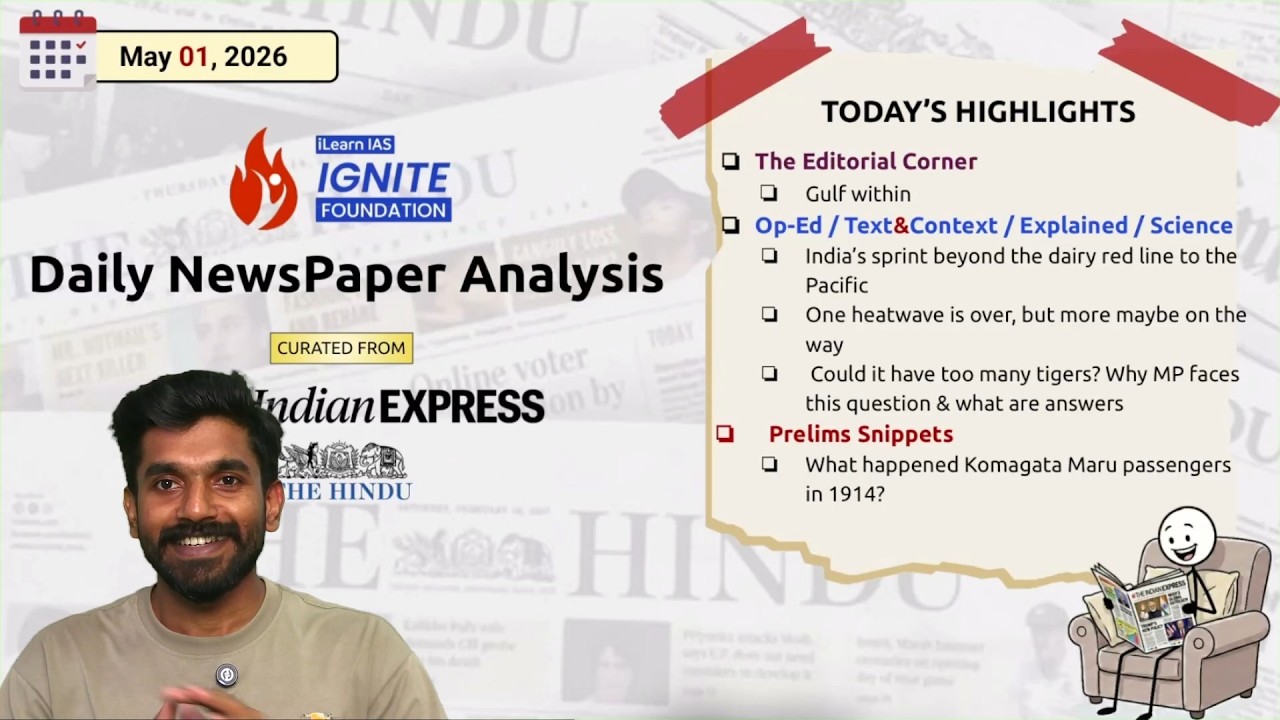 Daily Newspaper Analysis for UPSC | May 01, 2026 | The Hindu & Indian ...
