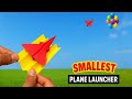 SMALLEST PAPER PLANE LAUNCHER, how to make mini paper plane launcher, fastest plane launcher...