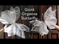 How to make a giant organza butterfly  tutorial  for freestanding party decor set