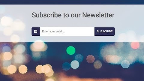 Animated Newsletter Section Using Only HTML & CSS