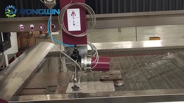 Rongwin Dynamic 5 Axis Water Jet Cutter Specially Used to Cut Marble and Granite Video