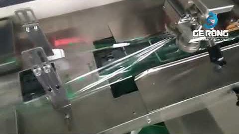 Power switch socket flow type bag automatic filling sealing packaging machine testing video