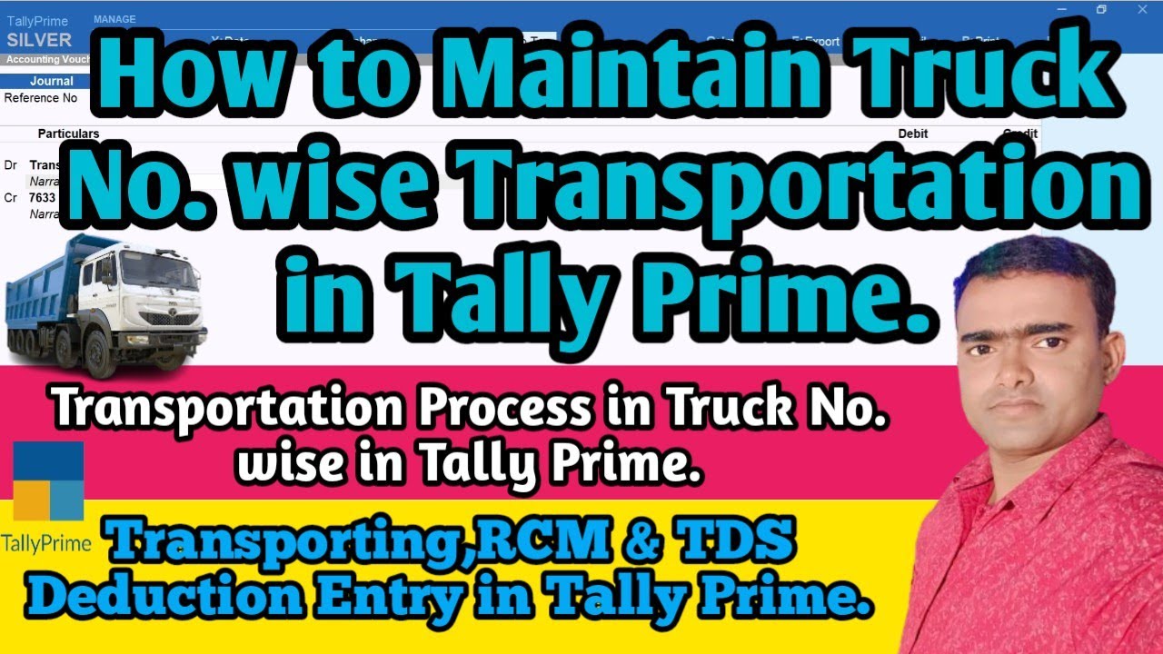 how to transportation entry vehicle No.wise in Tally Prime.RCM entry in Tally Prime.