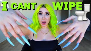 WEARING THE LONGEST NAILS FOR 24 HOURS * I CANT USE THE BATHROOM*