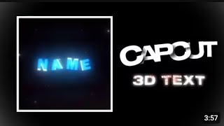 Want this 3D TEXT IN CAPCUT! WITHOUT NODE VIDEO THIS IS THE BEST VIDEO FOR YOU #CAPCUT 