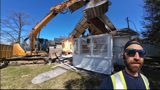 1 day deadline! House Cottage Demolition With Our Case Excavator. How to! #2-2024