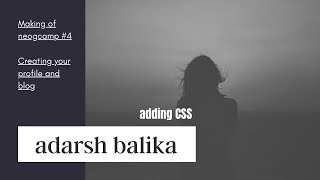 Making of neogCamp #5.1: Adding CSS to your portfolio