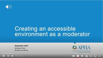 APHA Annual Meeting: Accessibility tips when moderating a session